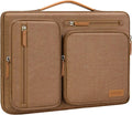 MOSISO 360 Protective Laptop Case 13.3 inch, 13-13.3 inch Laptop Sleeve Compatible with MacBook Air/Pro 13 / Pro 14,HP Dell Acer ASUS,Side Open Carrying Case with 4 Zipper Pockets&Handle, Mocha