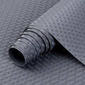 HooTown Shelf Liner Kitchen Cabinet Drawer Mats 17.5 Inch Wide x 78.7 Inch Long, Non Skid EVA Plastic Washable Oil Proof Pad for RV Drawer, Dish Plate Slippery Protection, Gray
