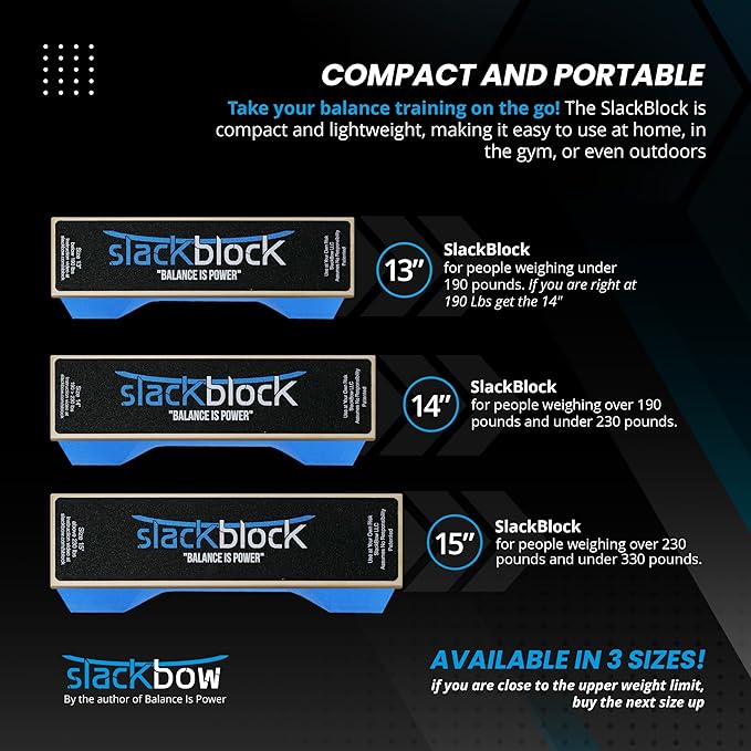 SlackBow SlackBlock Athletic Balance Trainer – Improve Balance, and Athletic