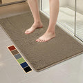 Bcoimo 44"×24" Absorbent Bath Mat, Non-Slip with Backing Chenille Bath Rug and Machine Washable Bathroom Mat Quick-Dry Design. Ideal for Bathroom and Tub Areas