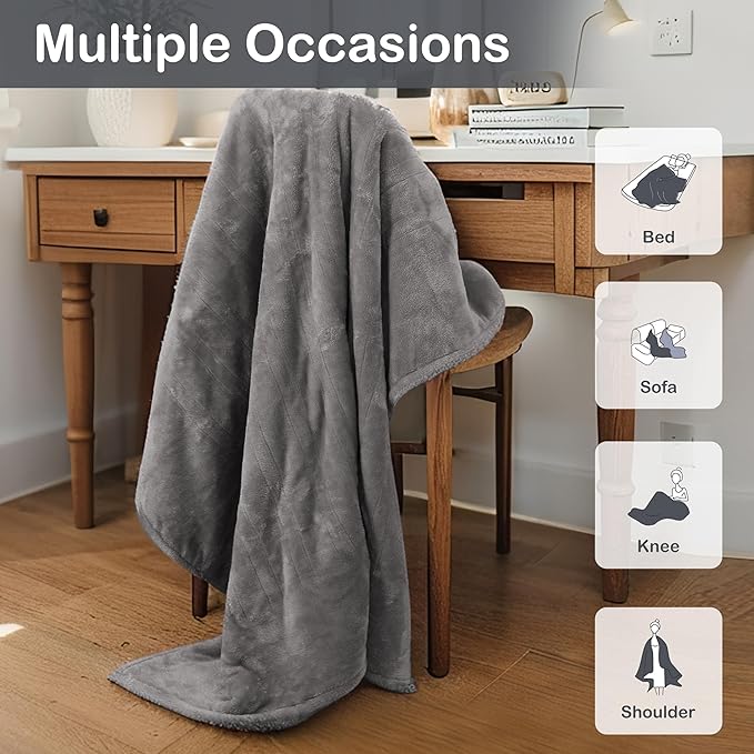 Electric Heated Blanket Full Size 72"×84"