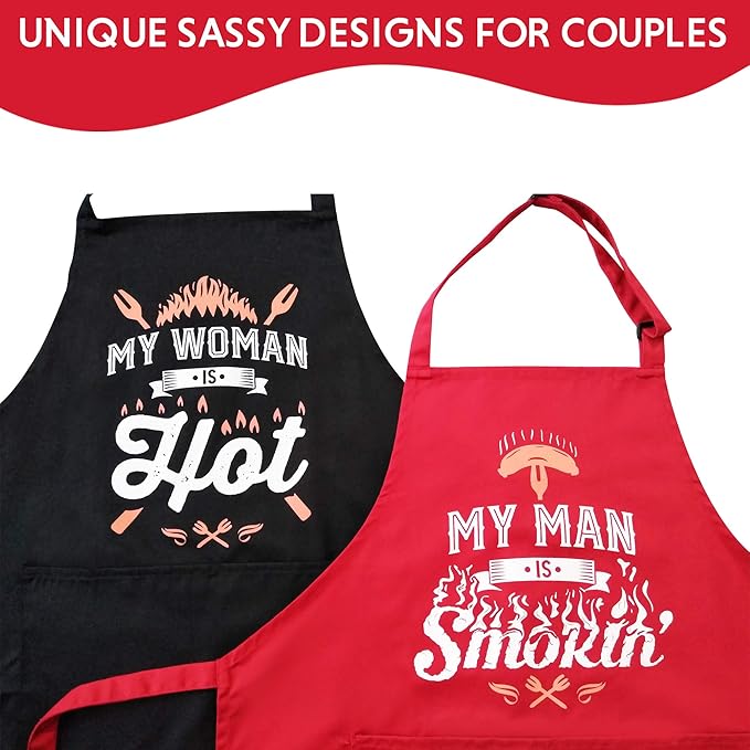 Wedding Gifts | Gift for Couples, Anniversary | Bridal Shower | Engagement | Gifts for Bride with His Hers Potholders and Gift Box