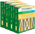 Filterbuy 17.5x21x5 Air Filter MERV 11 Superior Pet & Allergy Defense (4-Pack), Electrostatic Pleated HVAC AC Furnace Filters for Rheem, Ruud, and Protech (Actual Size: 17.13 x 20.63 x 4.38)
