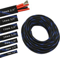 30ft PET Expandable Sleeving Wire Cable Sleeve (1/6", Steel Blue&Black)