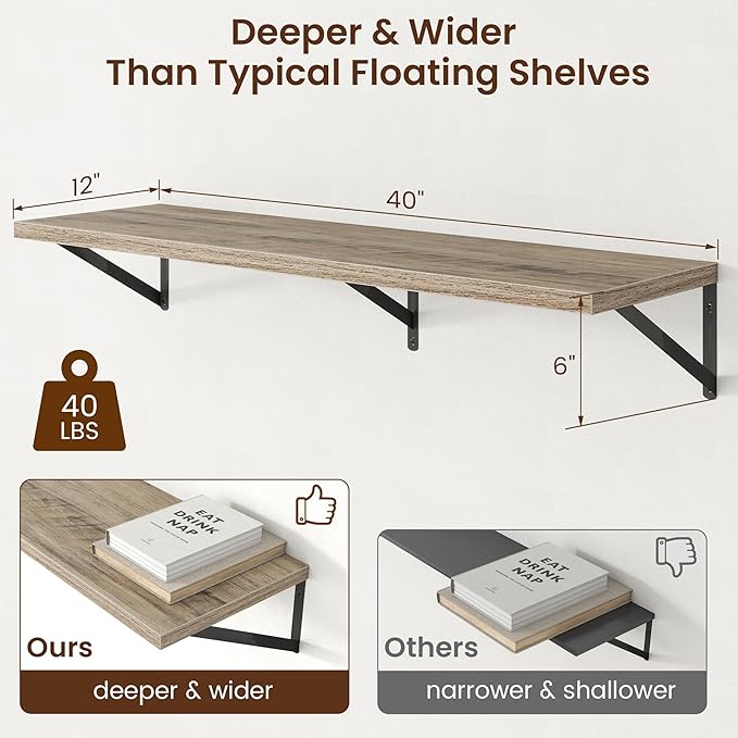 Axeman Deep Floating Shelves
