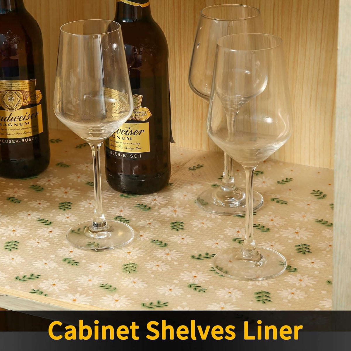 iwtmm Shelf Drawers Liners for Kitchen Cabinets Non-Slip, Washable, Oil-Proof Drawer Liners, EVA Waterproof Non-Adhesive Cabinet Liners for Kitchen, Pantry, Bathroom