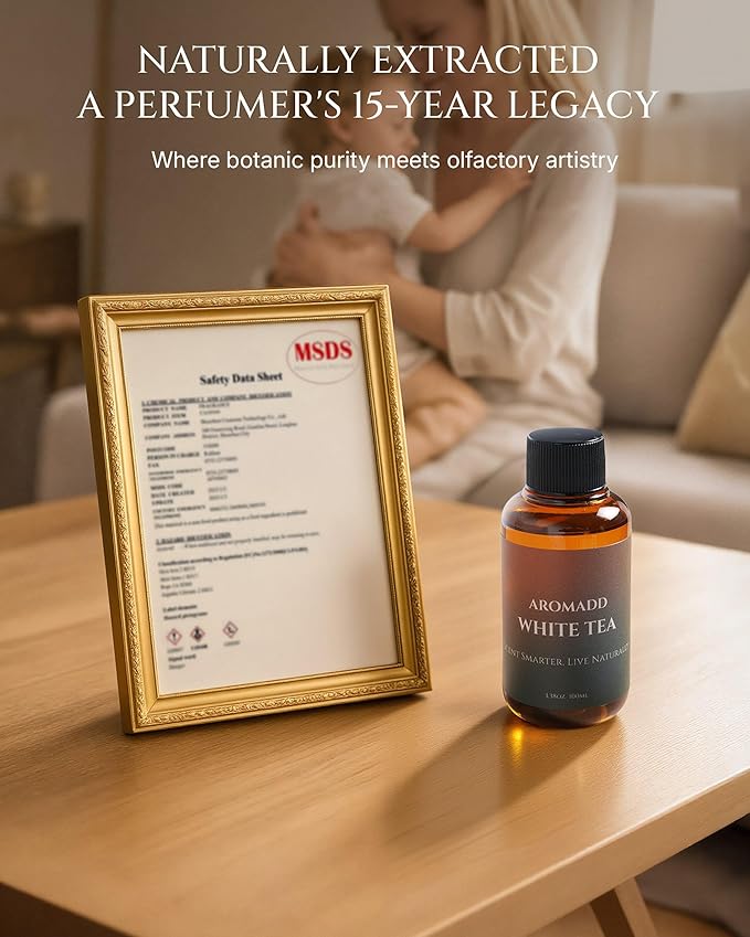 Aromadd White Tea Diffuser Oil Inspired by Luxury Hotel Scent, Essential Oils