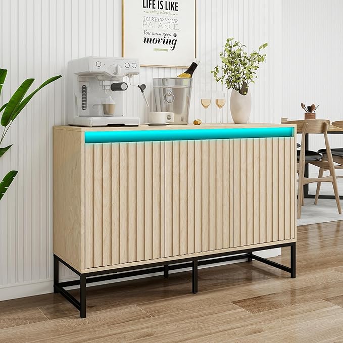 Fluted Sideboard Buffet Cabinet