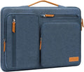 MOSISO 360 Protective Laptop Case 15 inch, 15 inch Laptop Sleeve Compatible with MacBook Air M4 M3 M2 2025 2024 2023, Dell XPS Plus, Side Open Carrying Case with 4 Zipper Pockets&Handle, Haze Blue
