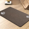 Pet Feeding Mat-Absorbent Dog Mat for Food and Water Bowl-No Stains Quick Dry Water Dispenser Mat-Dog Accessories Pet Supplies-Bowl for Messy Drinkers（Brown,17"x28"