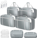 DIMJ Compression Moving Bags - Extra Large Heavy Duty Comforter Storage Bag with Window, Packing Totes With Strong Handles & Zipper, Space Saving Box Containers For Blanket, Clothes, Bedding, 4Pack