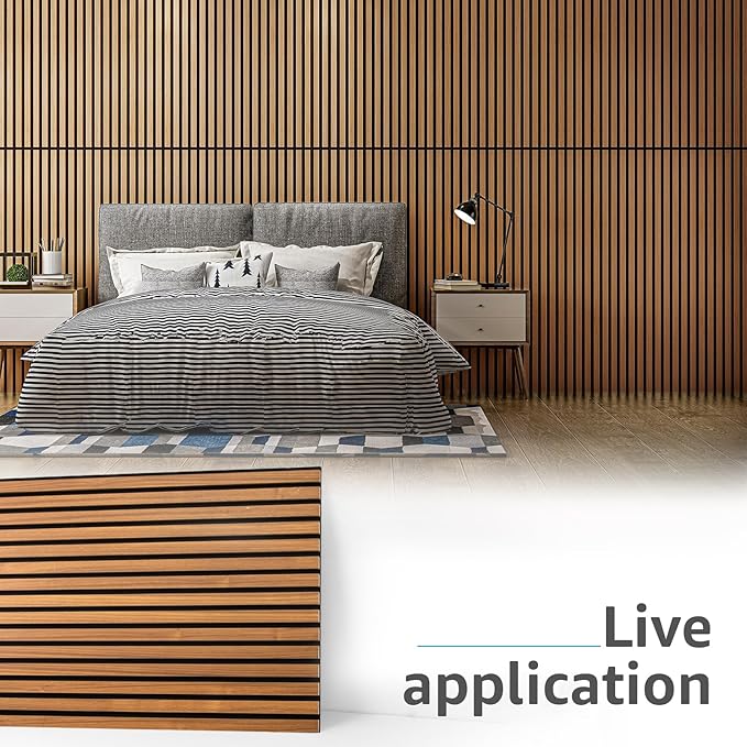 Art3d 4 Pack 47.2 x 23.6in. Wood Slat Acoustic Panels