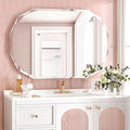 Bathroom Mirrors for Over Sink, Round Frameless Mirrors for Wall, 24x36 Inch