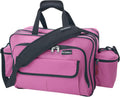 ASA TECHMED Nursing Bag with Compartments – Durable Medical Equipment Shoulder Bag for Nurses, Physicians, EMTs, Multi-Pocket, Nylon Reinforced, Adjustable Straps (Pink)