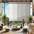 HILADUO Customized Solar Screen Roller Shade Blinds
