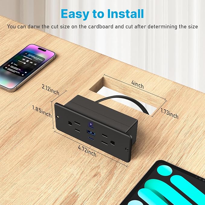 CCCEI Recessed Power Strip