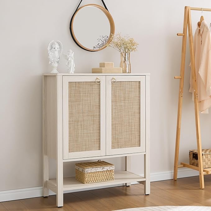 SICOTAS Rattan Shoe Cabinet