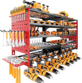 5 Layers Power Tool Organizer Wall Mount, Metal Cordless Tool Hanger Storage
