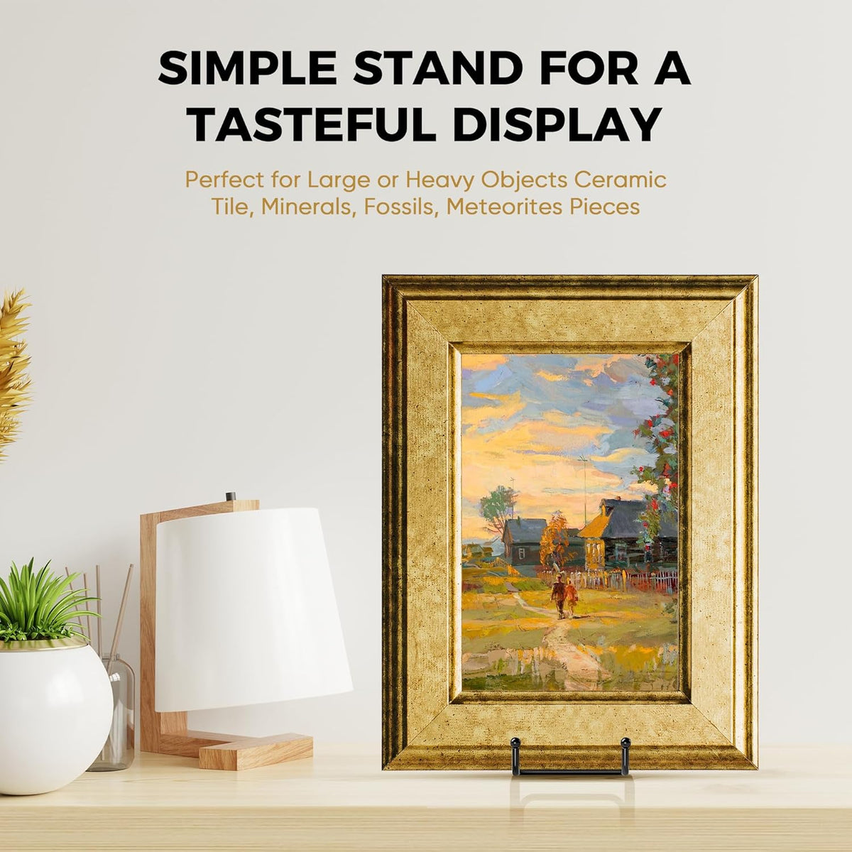 TR-LIFE 14 Inch Heavy Duty Plate Stand (4 Pack) - Metal Display Easel for Large Plates, Platters, Picture Frames, Signs, and Posters