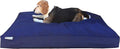 Dogbed4less XL Memory Foam Dog Bed for Medium to Large Dogs with Orthopedic Comfort, Waterproof Liner and Heavy Duty Nylon Cover 40X35 Pillow, Navy Blue