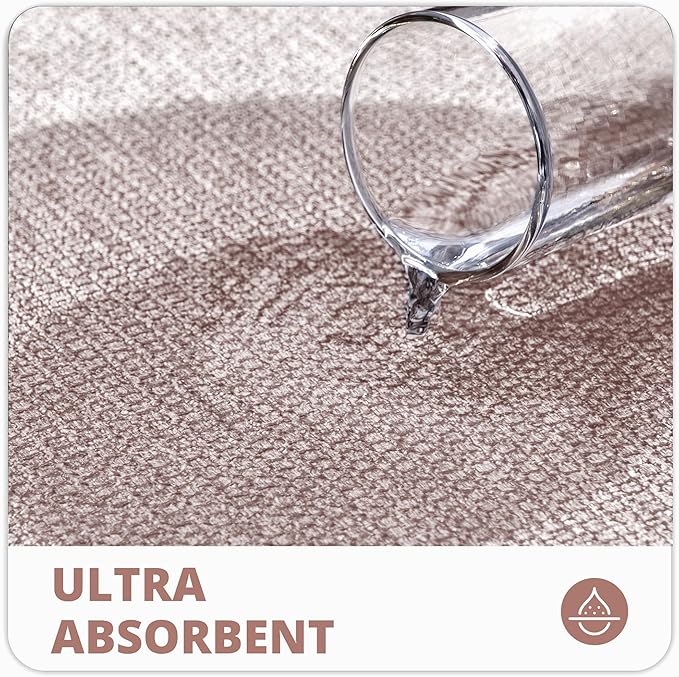 Bath Mat,Ultra Thin Bathroom Runner Rugs,Large Bath Mats for Bathroom,Quick Dry,Non-Slip,Machine Washable,Low Pile,Bath Rug,Shower Outside,Sink,Home Decor Accessories.Beige,1'5"x2'11"（17x35inch）