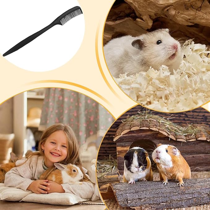Bunny Hair Brush 10 Pieces Small Animal Hair Grooming Tool | Hamster Comb for Tiny Pet Ferret Indoor Home Coat Sensitive Skin Daily Care
