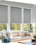 Yoolax Motorized Blinds with Remote, Automatic Window Shades Work with Alexa