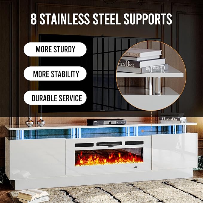 oneinmil Fireplace TV Stand
