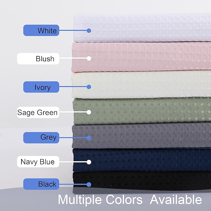 OWENIE Cream Shower Curtain 84 Inches Extra Long, Waffle Weave Heavy Fabric Shower Curtain for Bathroom, Waterproof Soft Hotel Spa Luxury Elegant Bath Curtains, Machine Washable, Cream, 72x84 Inch