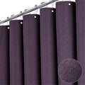 BTTN 78 Inch Long Shower Curtain, Linen Textured Thick Weighted Fabric Shower Curtain Set with 12 Hooks, Tall Hotel Neutral Heavy Duty Waterproof Polyester Shower Curtains for Bathroom, 72x78, Purple