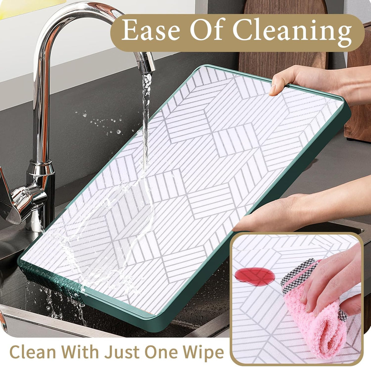 Shelf Liners for Kitchen Cabinets 12in x 20FT, Non Adhesive Cabinet Liner Strong Non-Slip Thickened Silver Geometric Easy to Clean for Shelf, Cabinet, Refrigerator with Knife and Tape Measure