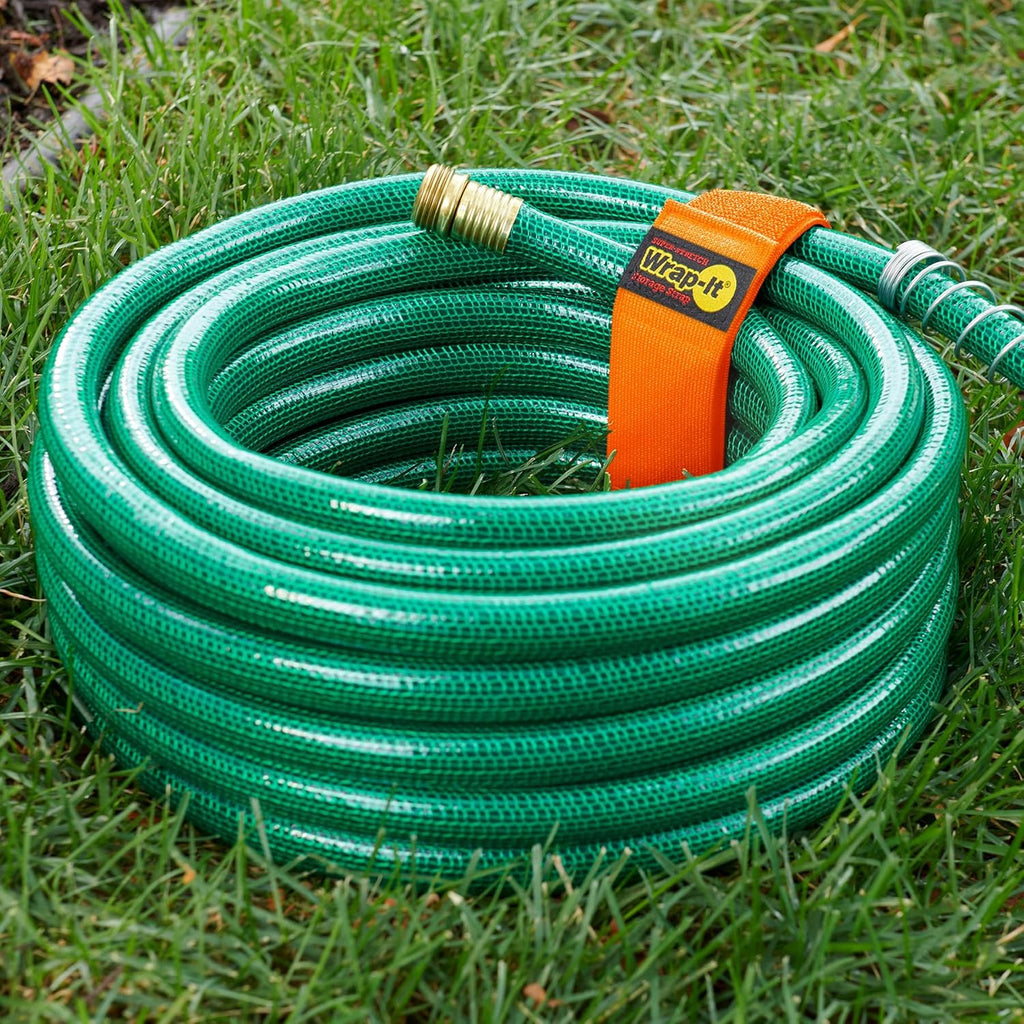 Super-Stretch Wrap-It Storage Straps - (6) 18" Orange - Elastic Hook and Loop Cinch Straps - Extension Cord Organizer, Hose and Cables Straps, Cord Wrap, Cord Keeper, Garage and RV Storage Accessories