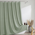 Ebesto Extra Long Sage Green Shower Curtain 96 Inch Long 1 Piece, Waffle Embossed Textured Fabric Shower Curtain for Bathroom Large Hotel, Water Resistant, Machine Washable, 72Wx96L Inches