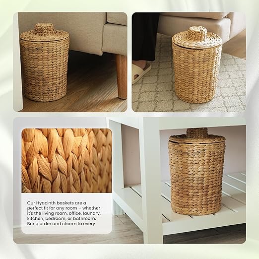 2 Gallons Wicker Waste Basket