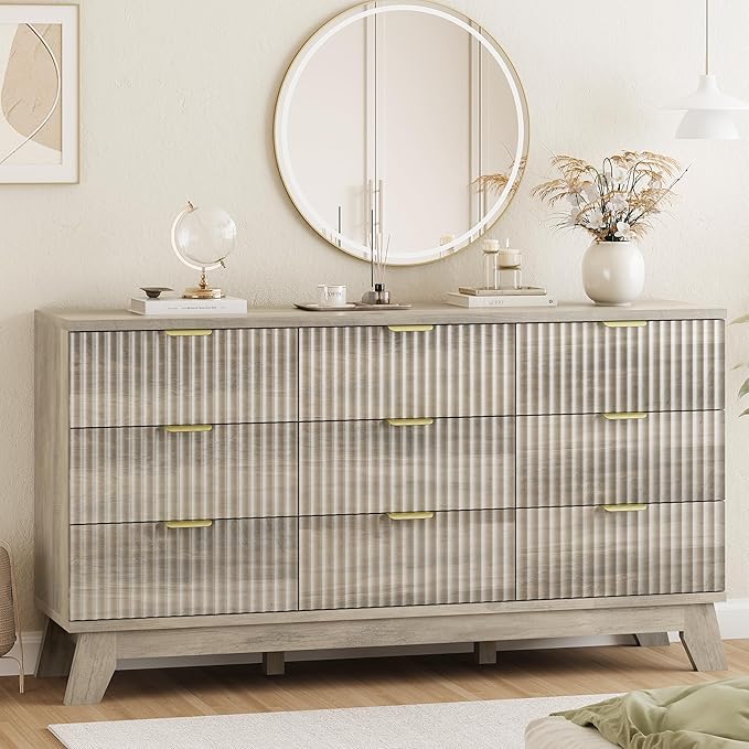 Xixini Fluted Dresser for Bedroom