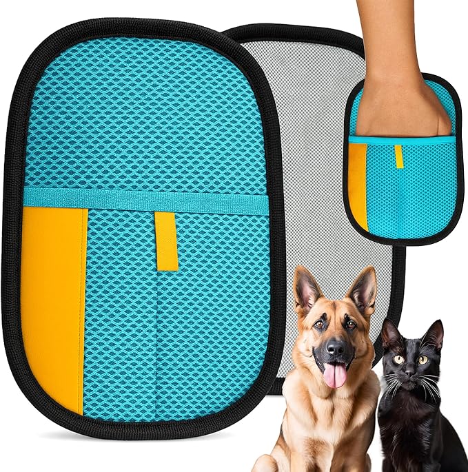 Uproot Clean Pet Hair Removal Tool Glove for Cats & Dogs: Infinitely-Reusable Electrostatic Pet Hair Remover Glove for Any Fabric - Cleans Furniture, Clothes, Car Upholstery, & More
