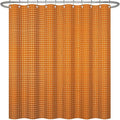 ggaimwf 72x78 Inch Solid Color Shower Curtain for Bathroom Waffle Bath Water Resistant Fabric Curtains Carrot Orange Modern Thick Shower Stall Curtain with Metal Hooks