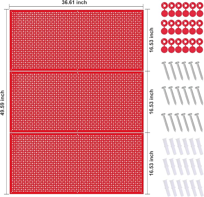 Daanxw Pegboard Rack Garage Storage Steel Horizontal PegBoard Pack, Steel