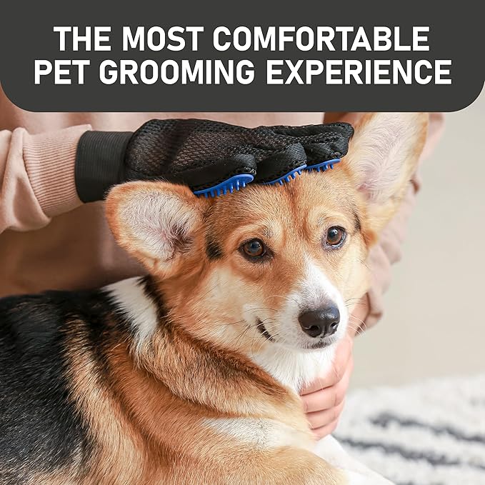 Maxpower Planet Pet Grooming Gloves for Dogs and Cats - Grooming Mitt for Dogs -Cat Gloves - Hair Removal Bruh - All Hair Types