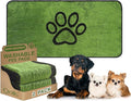 Qeils Reusable Dog Pee Pads, 2 Pack Super Absorbent & Leakproof Washable Puppy Pads with Soft Green Top Layer, for Potty Training, Crates, Couch, Car Seats & Pet Beds, 24"x 48"