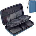 ProCase Large Hard Travel Electronic Organizer Case for MacBook Power Adapter Chargers Cables Tech Organizer Hard Drive USB Flash Disk SD Card Portable Electronics Accessories Bag -Navy