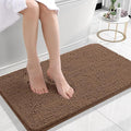 OLANLY Bathroom Rugs 24x16, Extra Soft Absorbent Chenille Bath Rugs, Rubber Backing Quick Dry, Machine Washable Bath Mats for Bathroom Floor, Tub and Shower, Home Decor Accessories, Mocha
