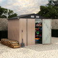 6x8 FT Metal Storage Sheds Outdoor, Metal Tool Shed with Lockable Door, Metal Yard Sheds Metal Garden Shed Kit, Metal Utility Sheds Buildings with Air Vent for Backyard Garden Patio Lawn