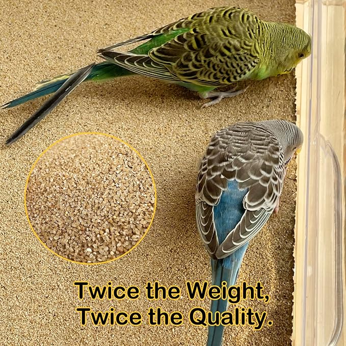 S&X Bird Cage Liners 16 x 10in, 12-Pack, Disposable Gravel Paper Sheets | Thick, flat gravel paper eases cage cleanup – gritty surface helps trim claws & beaks – pre-cut to fit common cage trays