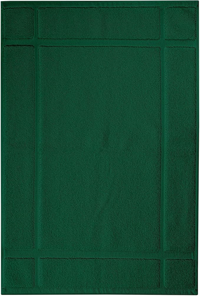 Ample Decor Bath Mats 100% Cotton 34 X 20 Inches, Oeko Tex Certified 1350 GSM Solid Construction Thick & Plush, Super Absorbent for Bathroom Floor, Shower – Christmas Green