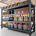 5000LBS Storage Shelves,60" W Garage Shelving Heavy Duty Metal Adjustable Garage Shelves, Shelving Units Industrial Shelving for Warehouse,60" W x 24" D x 70" H,Black