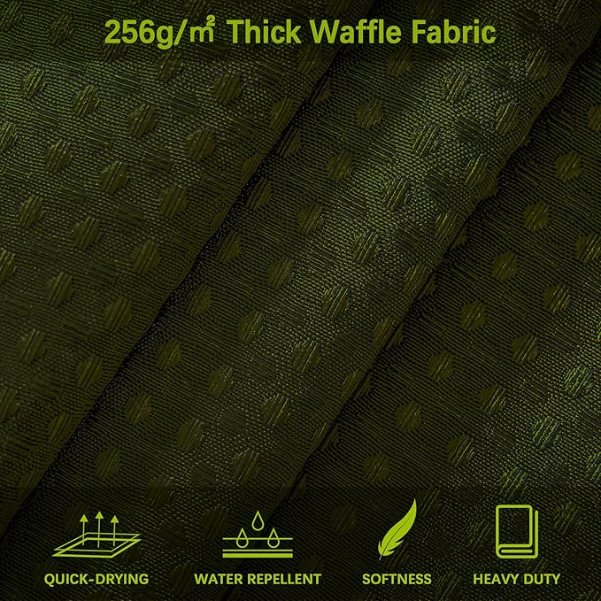 PANGSINNE Stall Shower Curtain 36 x 72 Inches, Heavy Duty Fabric Hotel Quality Waffle Textured 256GSM Army Green Shower Curtain