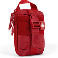 My Medic Sidekick - Camping Hiking and Backpacking First Aid Kit - 70 Items - HSA and FSA Eligible - Small Ifak Great for Travel or Motorcycle - Portable Emergency Kit – Red