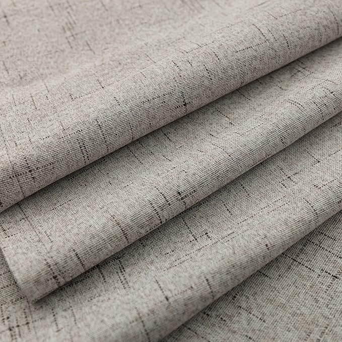 KOUFALL 92 Inch Blackout Curtains, Boho Taupe Pleated Curtains