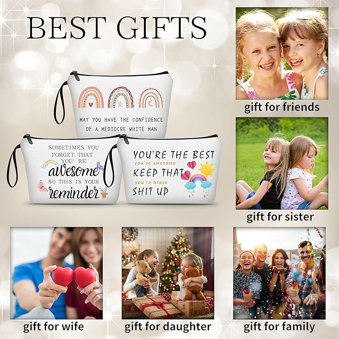 Inspirational Thoughtful Quirky Gifts for Her,Intersectional Feminism,Feminist Makeup Bag,Women Gift Ideas,Small Cosmetic Bag